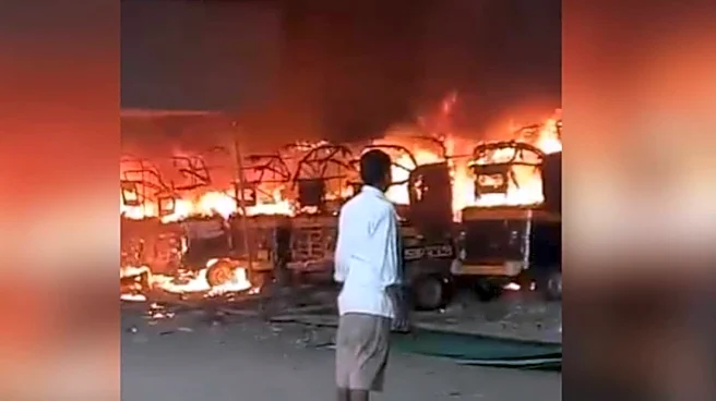 Massive Fire Engulfs Eight Auto-Rickshaws In Ghatkopar East, No Injuries Reported