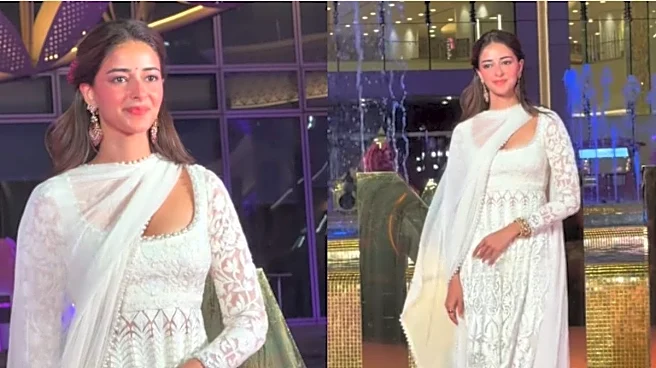 Ananya Panday Paints An Elegant Picture In White Chikankari Anarkali At NMACC’s Anniversary Celebrations