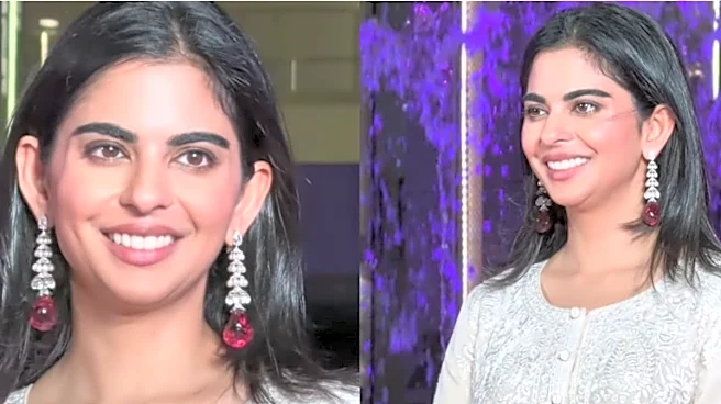 3 Years Of NMACC: Isha Ambani Proves Earrings Are The Only Accessory You Need To Elevate A Classic Suit