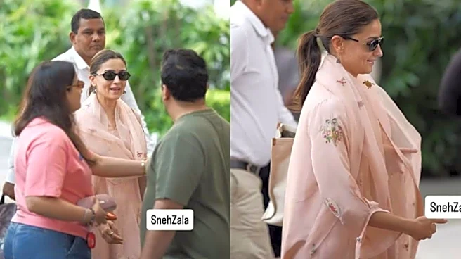 Alia Bhatt Aces Desi Summer Fashion In Rs 82,800 Anavila Peach Kurta Set