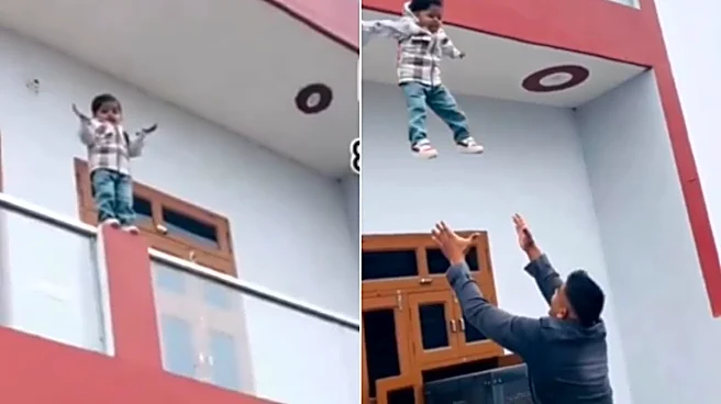 'Risking A Child’s Life For A Reel': Boy Jumps Off Balcony, Slips Off Father’s Arms, Video Sparks Outrage Online