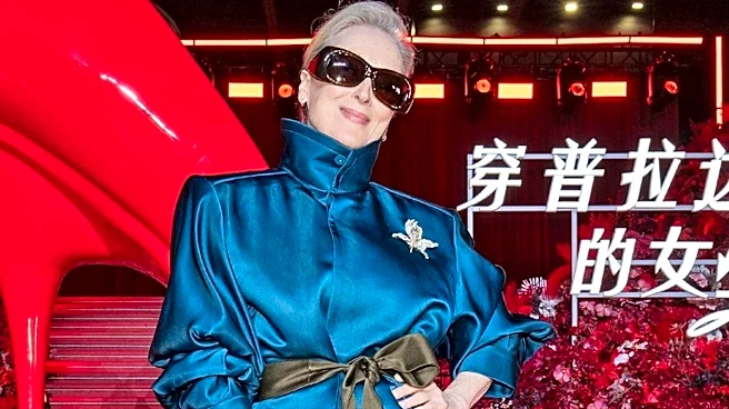 Meryl Streep Looks Distinguished In Blue Saint Laurent Silk Coat In Shangai