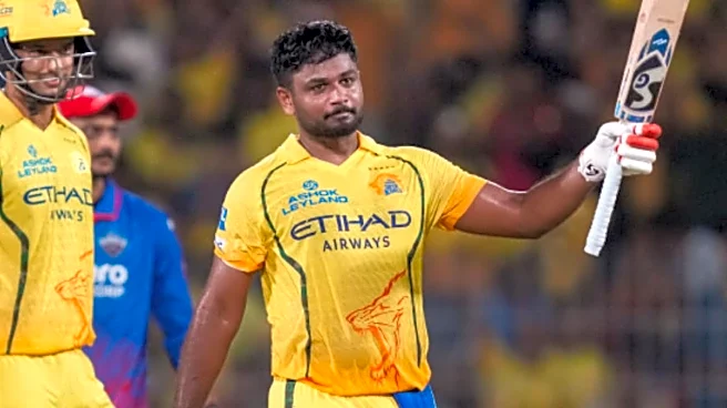 Sanju Samson Breaks MS Dhoni's Record To Become 1st CSK Keeper To Hit An IPL Century
