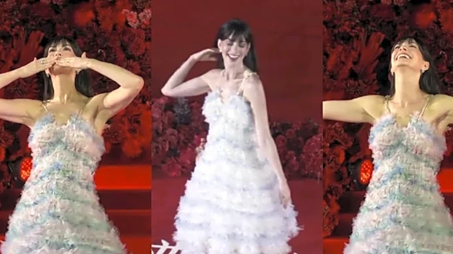 Anne Hathaway Channels Spring Magic In A Dreamy Ruffled Dress At 'Devil Wears Prada 2' Event