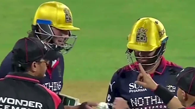 RCB Star Gets Scolded By Umpires For Refusing To Give Them The Ball, Video Viral