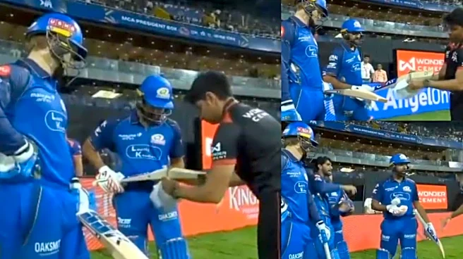 Rohit Sharma Left Frustrated By Officials' Prolonged Inspection Of Bat Ahead Of MI's Chase Vs RCB