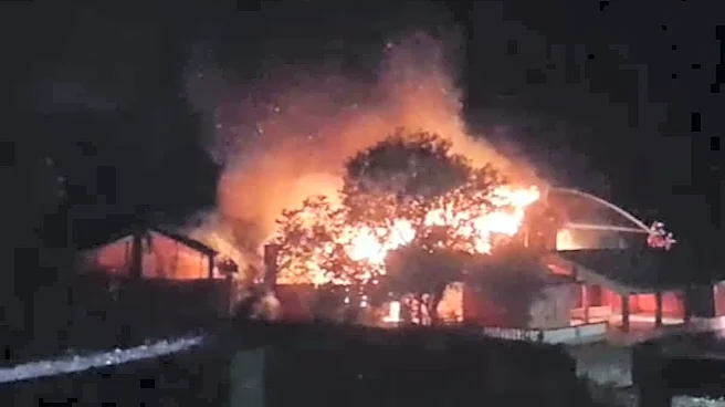 Massive Fire Engulfs Luxury Cottages Near Ashvem Beach In Goa