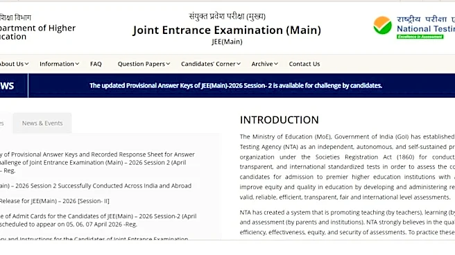 JEE Mains Result 2026 Session 2 Live Updates: When Will JEE Main Session 2 Result Be Released At jeemain.nta.nic.in?