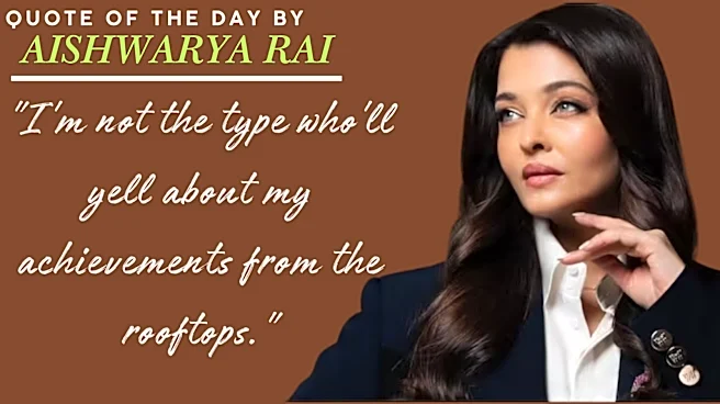 Quote Of The Day By Aishwarya Rai: "I'm Not The Type Who'll Yell..."