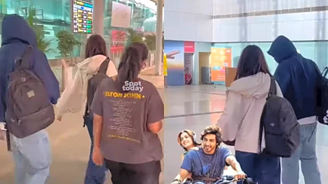 Aneet Padda And Ahaan Panday Hide Faces As They Get Papped At Amritsar Airport, Video Goes Viral