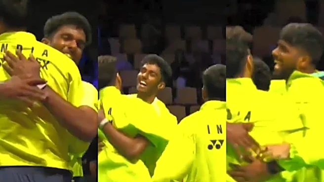 Indian Men's Team Breaks Into Joyous Celebrations As Medal Gets Confirmed At Thomas Cup | Watch