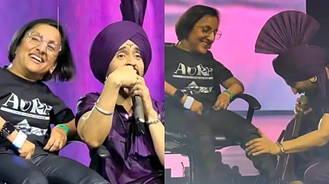 Diljit Dosanjh Brings Physically Challenged Fan On Stage, Performs Hass Hass For Her | WATCH