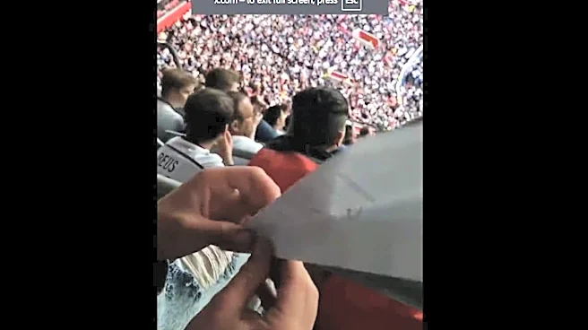 Paper Plane Thrown During Football Match Goes Viral After Perfect Landing