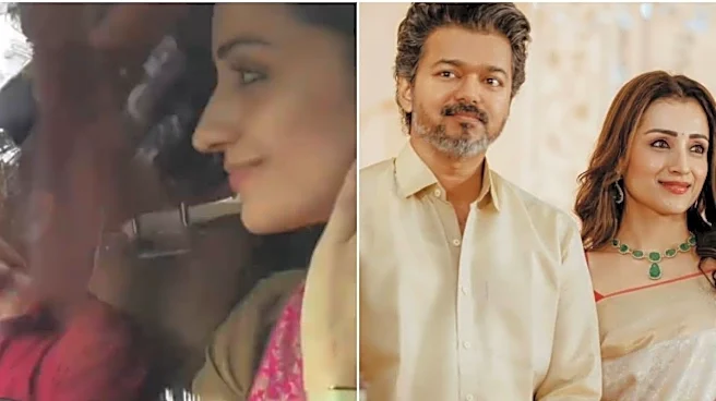 Trisha Krishnan Arrives At Vijay’s Residence As TVK Leads In Tamil Nadu Assembly Elections | WATCH