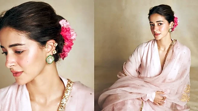 Ananya Panday Stuns In A ₹56,500 Pastel Pink Anarkali By Aikeyah Perfect For Wedding Season