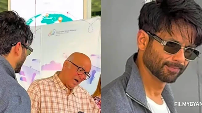 Shahid Kapoor Waits In Airport Queue, Elderly Man Lets Him Go Ahead: ‘People Will Crowd You’ | VIDEO