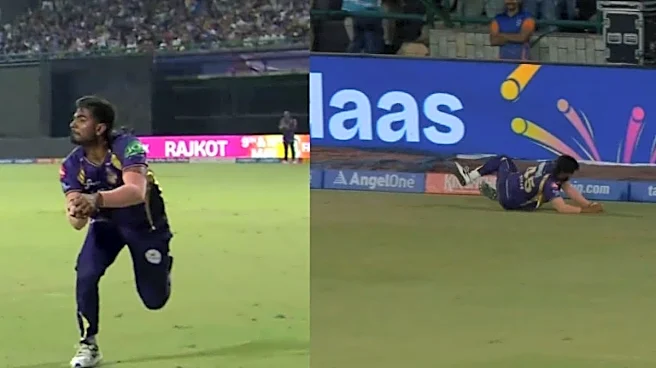 KKR's Anukul Roy Takes Blinder To Remove DC Skipper Axar Patel | Watch