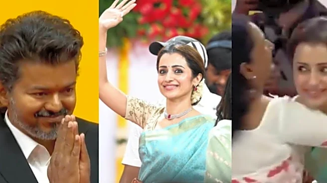 Watch: 'Proud' Trisha Krishnan Hugs Vijay's Mother, Sister As Thalapathy Takes Oath As Tamil Nadu CM