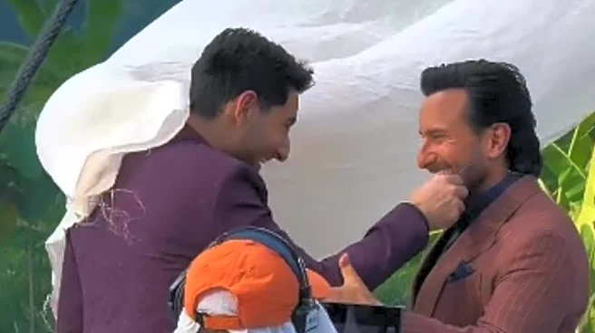 Saif Ali Khan And Ibrahim To Share Screen Space For First Time, BTS Video From Ad Shoot Goes Viral