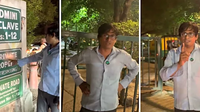 ‘People Face Hours Of Traffic Jams’: Delhi Man Questions ‘Private Road’ Sign In Padmini Enclave, Video Sparks Debate