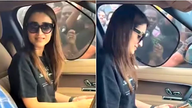 Trisha Krishnan's Priceless Reaction To Fan Asking About Vijay At Karuppu Screening Goes Viral | Watch