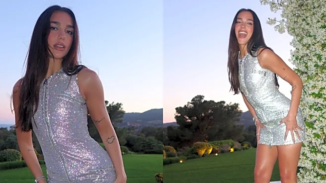 Dua Lipa Dons Kate Moss' 1995 Versace Sparkly Silver Mini Dress For Her Bridal Era