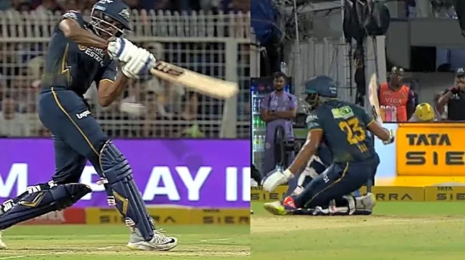 GT's Sai Sudharsan Retires Hurt After Being Stung By KKR's Kartik Tyagi
