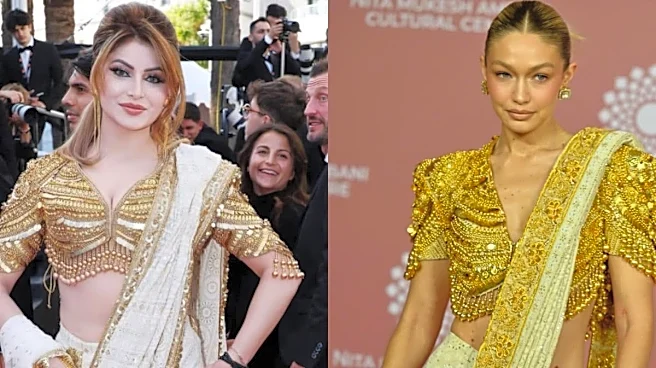 Urvashi Rautella Slammed For 'Copying' Gigi's White Golden Saree Look: 'First Indian Woman To...'