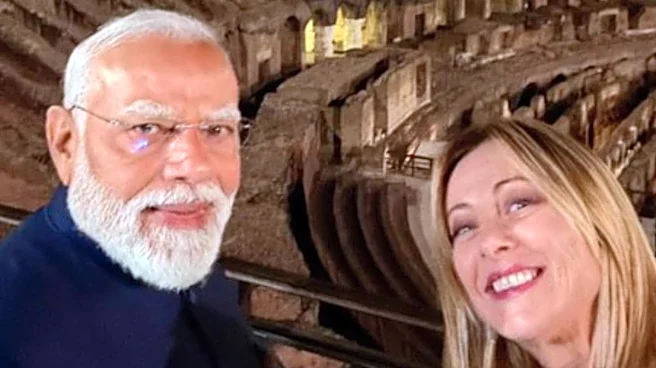 ‘Welcome To Rome, My Friend’: Meloni Greets PM Modi In Italy, Shares Candid Selfie From Colosseum