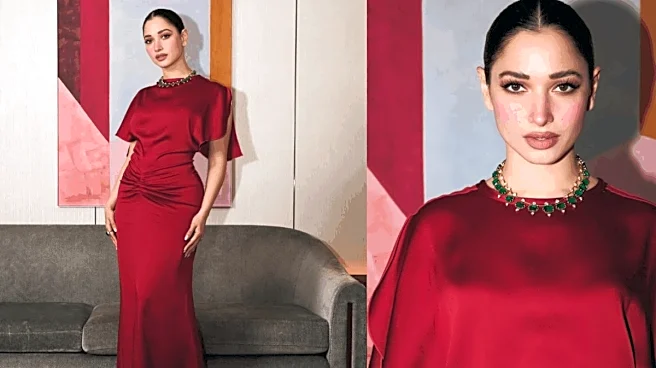 Tamannaah Bhatia Looks Elegant In Victoria Beckham Satin Gown For An Awards Night