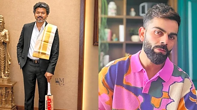 Vijay Proudly Flaunts Virat Kohli Signed Cricket Bat, Photos Of Tamil Nadu CM Go Viral
