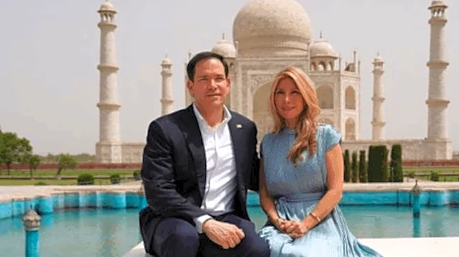 US State Secretary Marco Rubio Visits Taj Mahal With Wife Jeanette, Envoy Gor Also Present | Watch