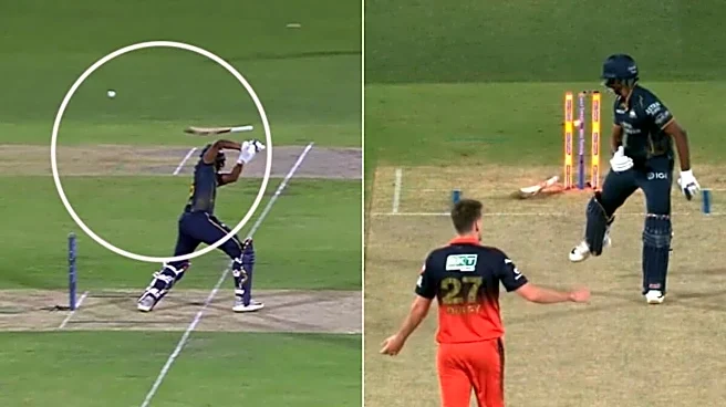 Unlucky Sai Sudharsan Gets Hit-Wicket After Smashing A Cracking Boundary | Watch