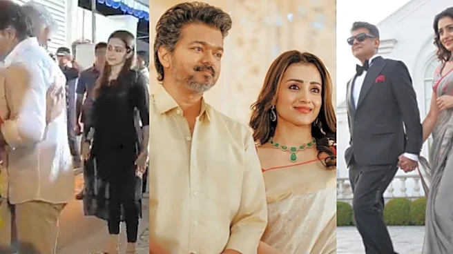 Trisha Accompanies Tamil Nadu CM Vijay To Ajith Kumar's Home As He Mourns His Mother's Death | Video