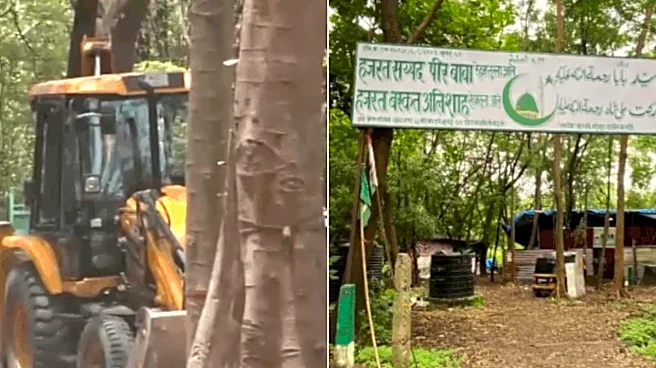 BMC Demolishes 'Illegal Dargah' In Aarey Under Heavy Security To Prevent Repeat Of Bandra Violence
