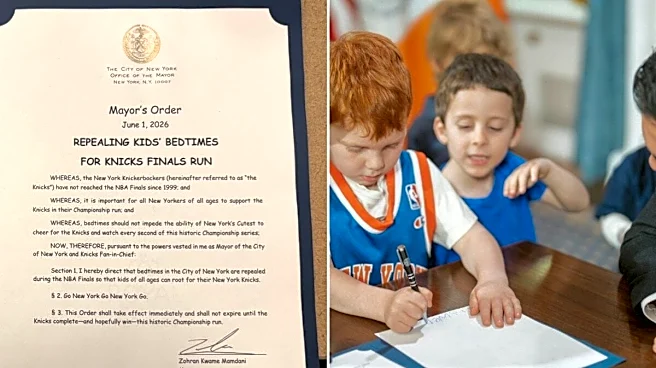 New York Mayor Zohran Mamdani Signs Mock Order For Kids To Stay Up Late For NBA Finals | Watch