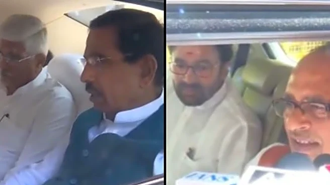 From Gadkari To Nadda & Rijiju, Ministers Carpool To Cabinet Meet After PM Modi's Push