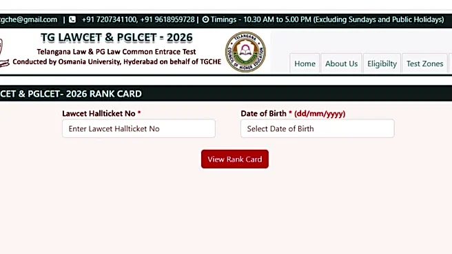 TS LAWCET, PGLCET Results 2026 Declared: Direct Link To Download Rank Card Here