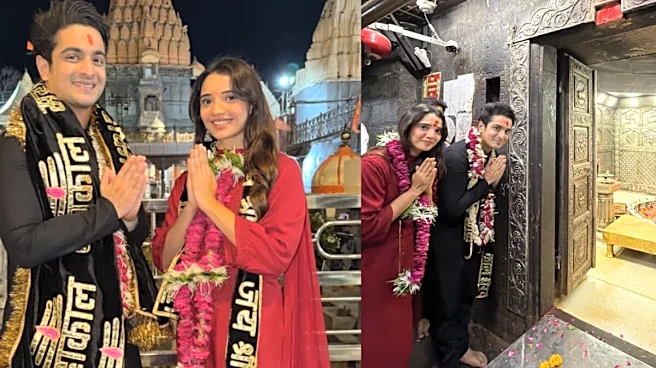 Ranveer Allahbadia Rings In Birthday With Girlfriend Juhi Bhatt At Mahakal Temple | Photos