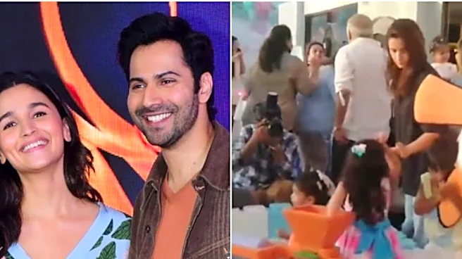 Alia Bhatt And Raha Join Varun Dhawan’s Daughter Lara’s Birthday Celebration, Video Goes Viral