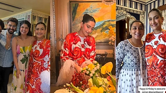 Sonam Kapoor Is A Dolce & Gabbana Kaftan Girl At Her Birthday Celebration With Family And Friends