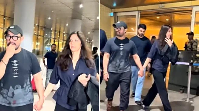Aamir Khan-Gauri Spratt Walk Hand-In-Hand At Airport, Serve Major Couple Goals Ahead Of July Wedding