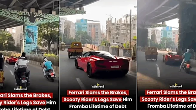 Hyderabad Scooty Rider Stops Inches From Crashing Into A Luxury Car; Internet Says 'Rider Apni Scooty Ko Ferrari Samjh Betha'