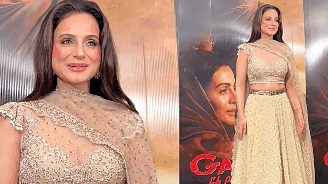 Ameesha Patel Stuns In A ₹3.2 Lakh Rocky Star Lehenga At Gadar's 25-Year Celebration