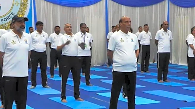 Rajnath Singh, Top Military Chiefs Lead Yoga Day Events In Shillong, Tezpur And Kolkata