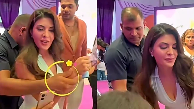 Jacqueline Fernandez’s Bodyguard Holds Her Wrist As She Tries To Click Pics With Fans; Netizens React