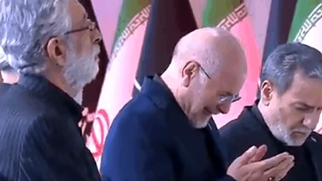 With Hands Clasped In Prayer, Ghalibaf, Araghchi Break Down At Khamenei's Funeral | Video