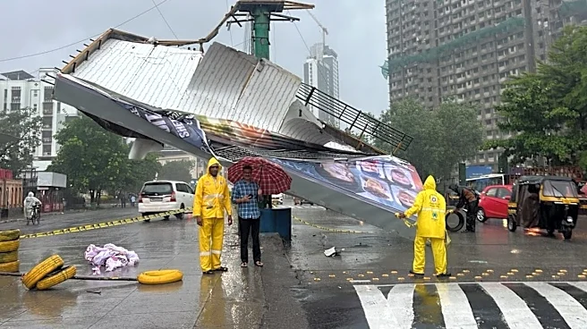 Strong Winds Bring Down Massive Hoarding In Thane, Traffic Disrupted | Watch