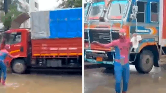 Man Dressed As Spider-Man Steps In To Manage Traffic On Bhiwandi's Waterlogged Roads; Internet Applauds