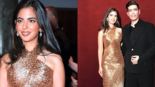 Isha Ambani Turns Muse In Gold At Manish Malhotra's Emotional Paris Couture Show